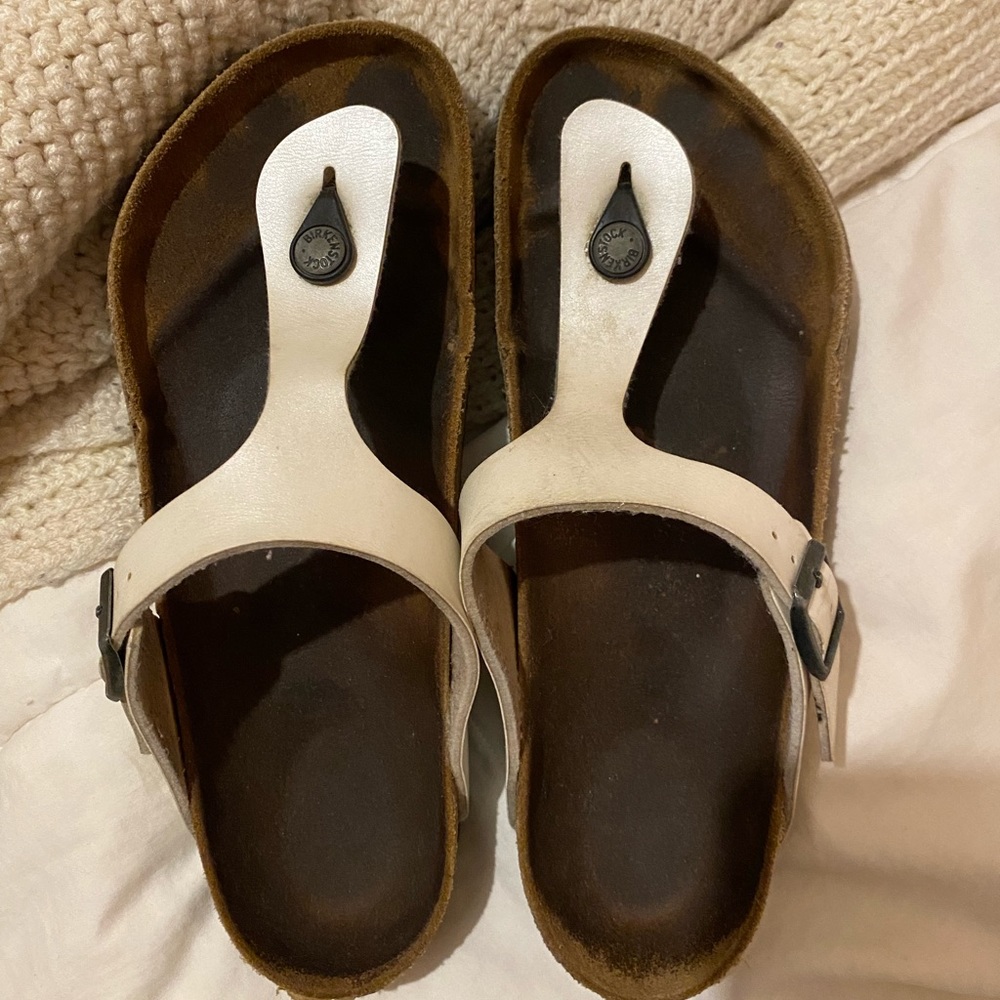 White Birkenstock Sandals size 9.5